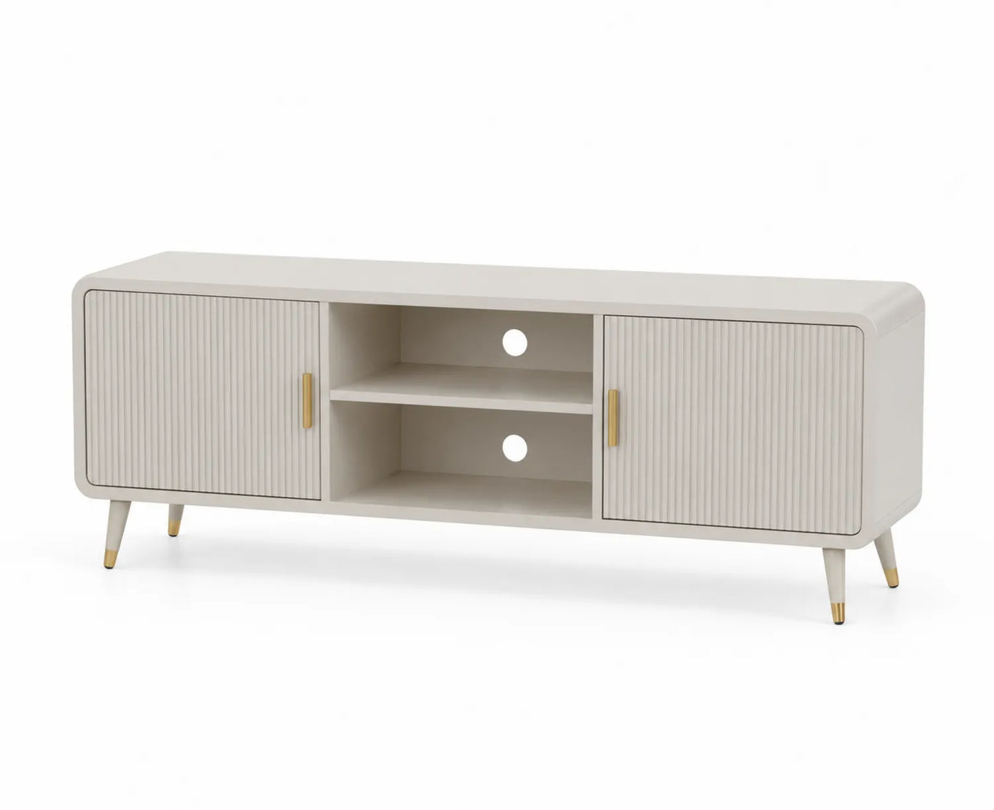 Mobile TV in Legno MDF Bianco 150x50x40 cm