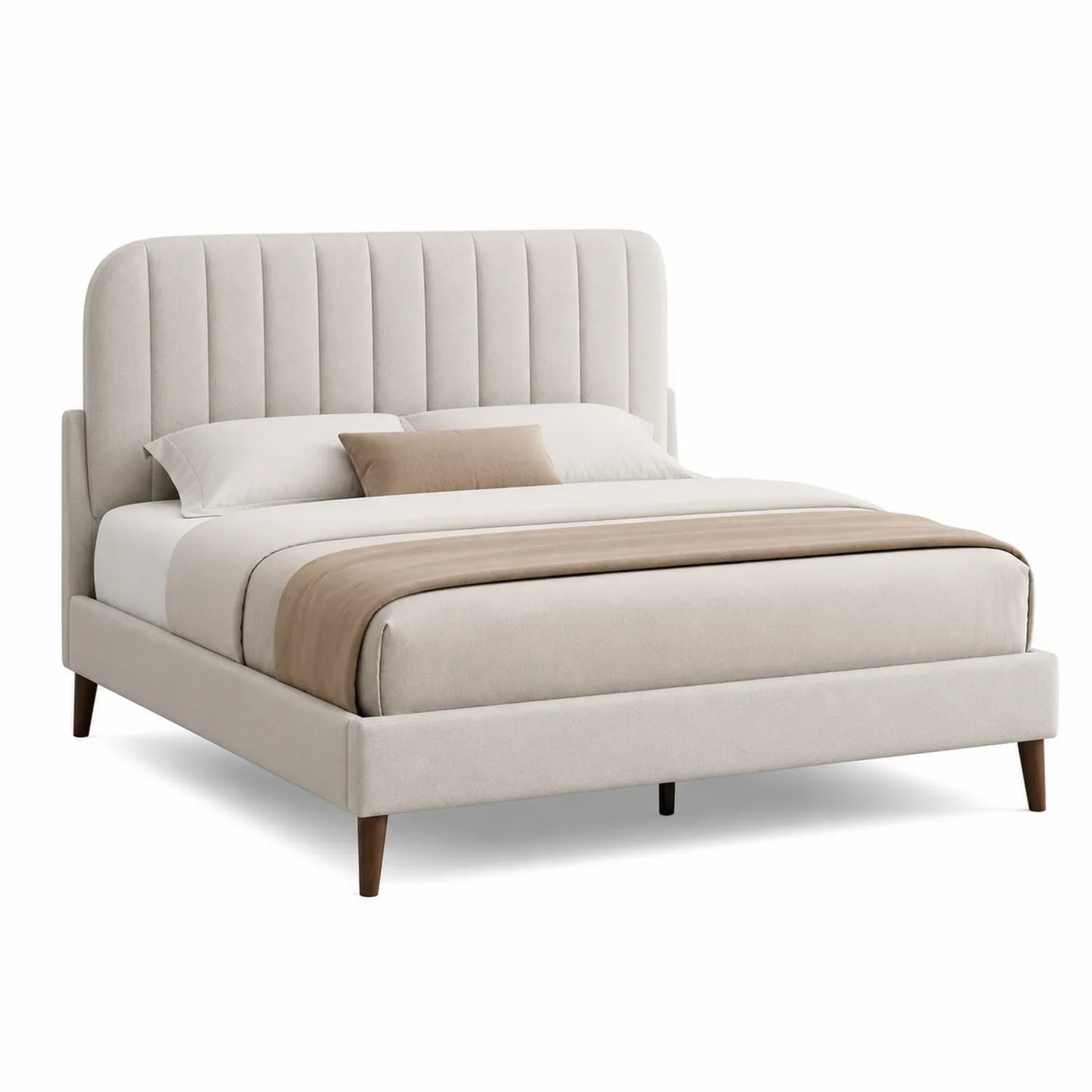 Letto matrimoniale in velluto con testiera alta 200x160 cm