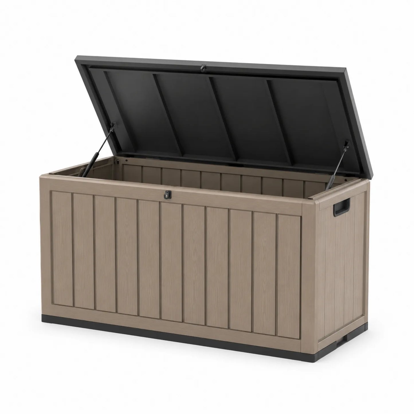 Contenitore da giardino in resina beige e nero