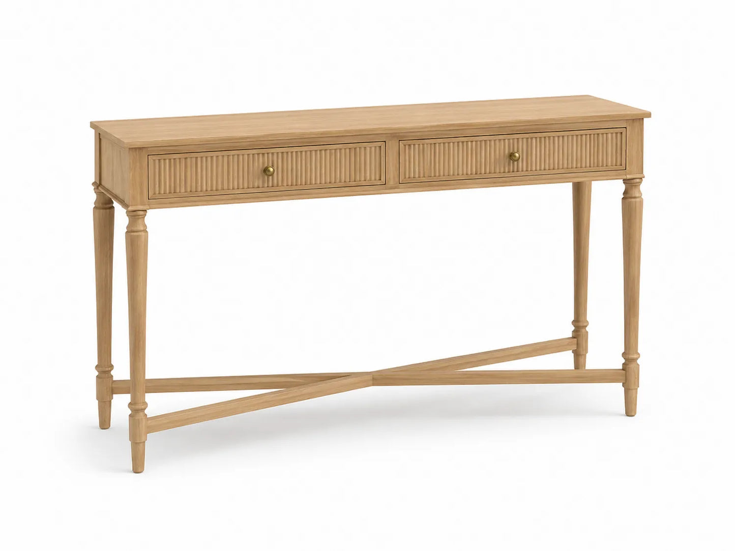 Consolle in Legno Massello con Cassetti 120x40x76 cm