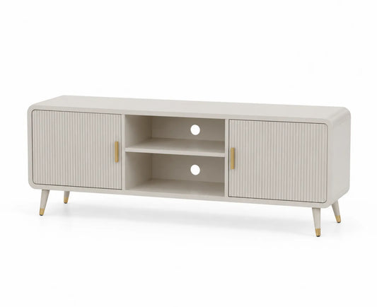 Mobile TV in Legno MDF Bianco 150x50x40 cm