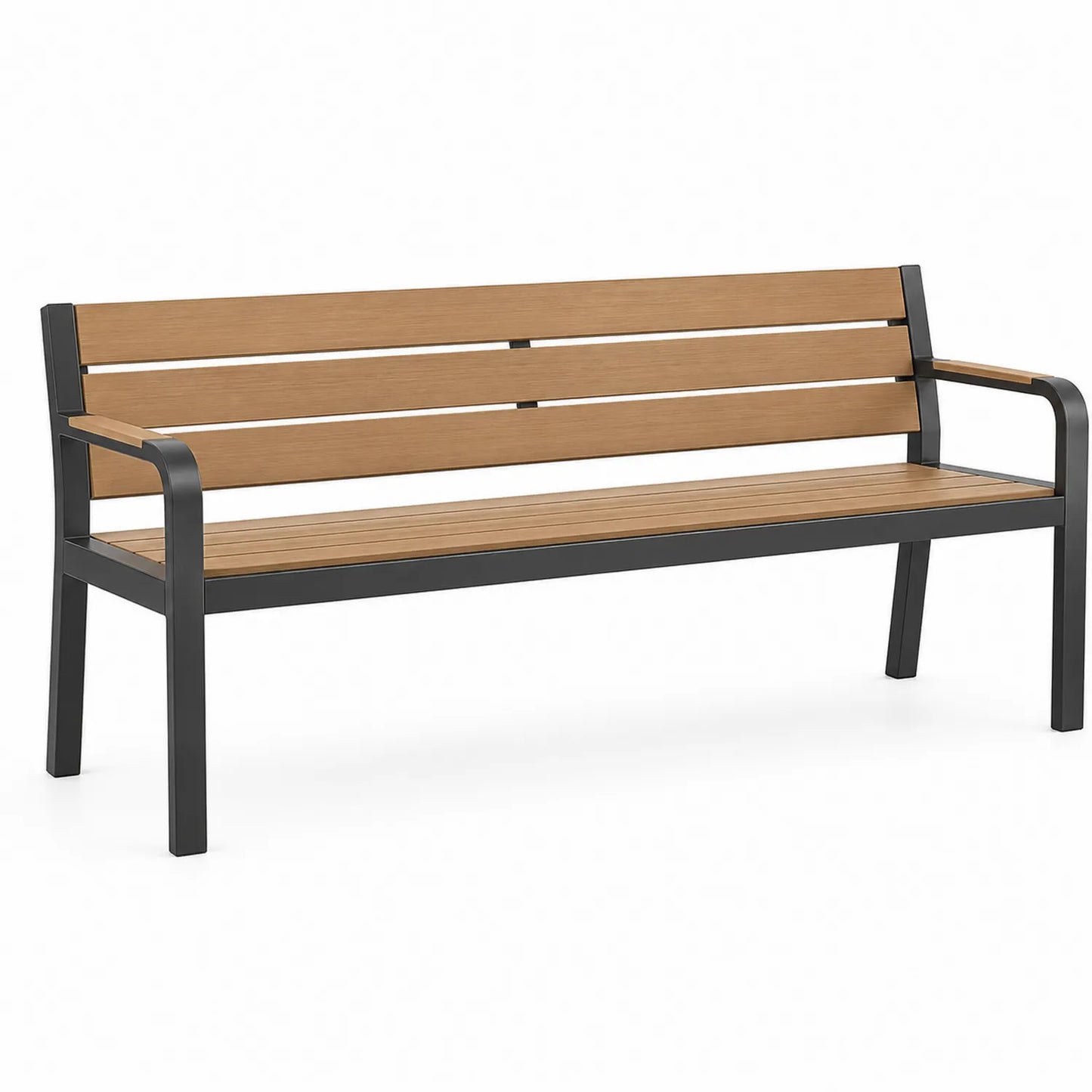Panchina da esterno in legno e alluminio 150 cm