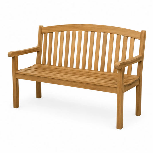 Panca da esterno in legno di teak marrone
