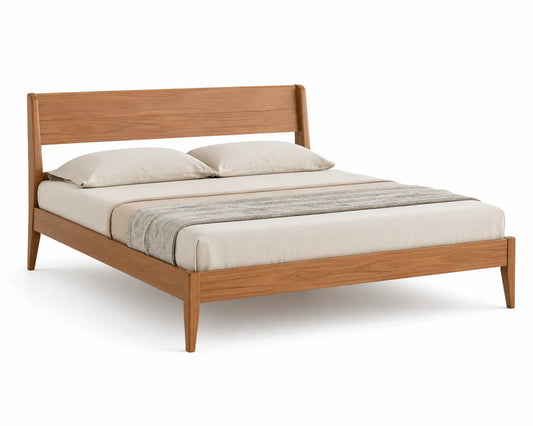 Letto in legno massello marrone 200x160 cm