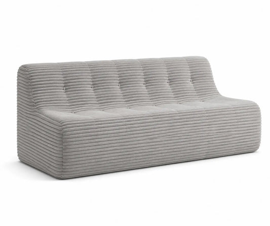Divano a 3 posti in Corduroy Grigio